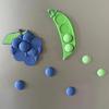1pc Cute Creative Grape Pea Fridge Magnet Acrylic Suction Refrigerator Stickers  3D Cute Fruit Particles Sticker Home Decoration