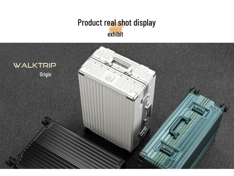 Xingzhi Lv Aluminum Suitcase with Universal Wheels - 20/24/26/28 inch Travel Trolley, Unisex Design
