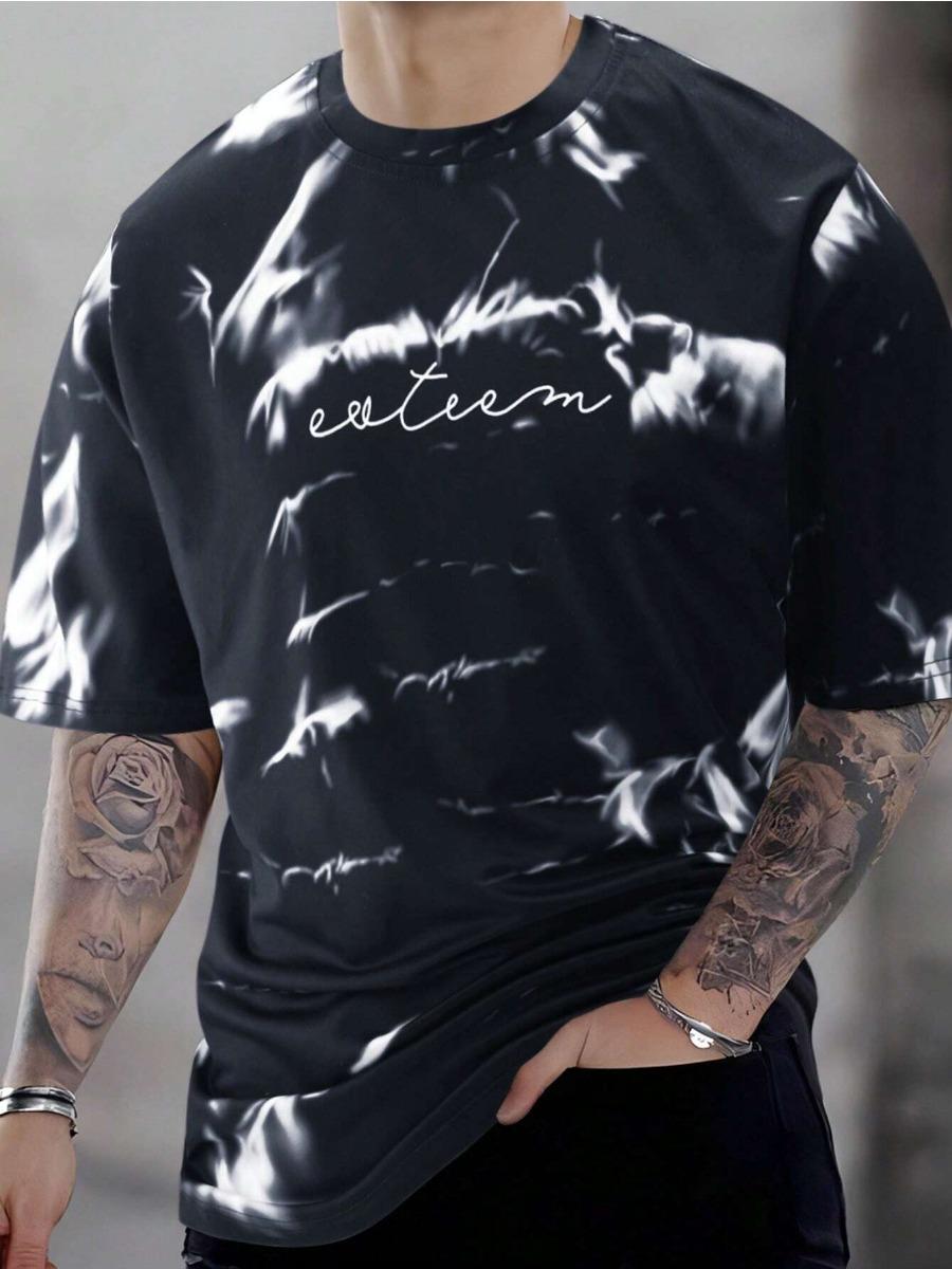 

Летняя Новая Мужская Повседневная Простая Футболка с 3D-принтом, Удобный Дышащий Топ с Коротким Рукавом S