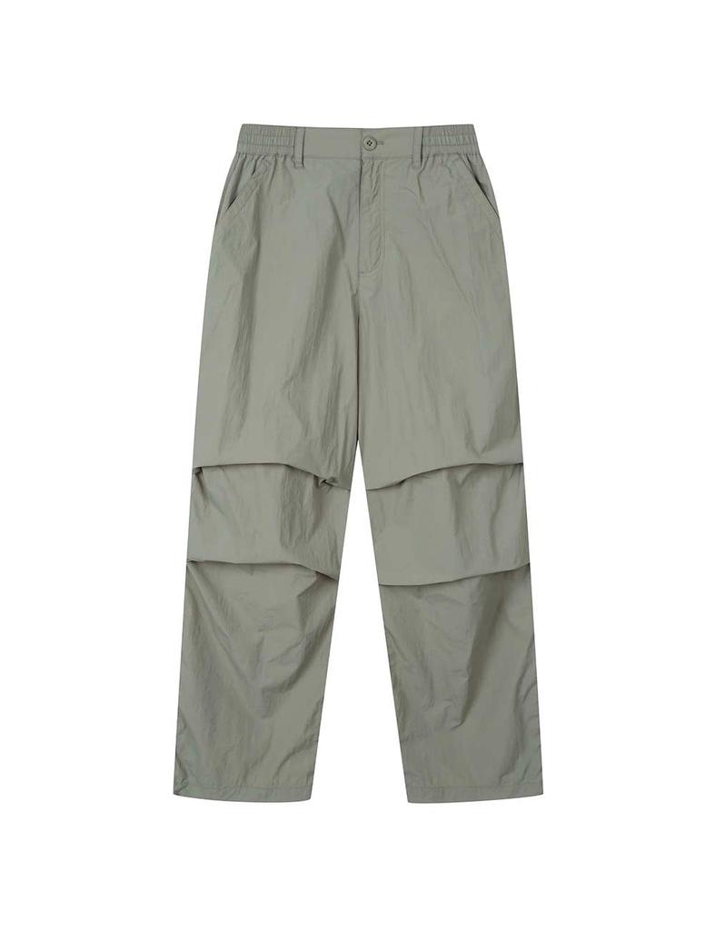 Enbiei Wide Parachute Woven Pants Khaki