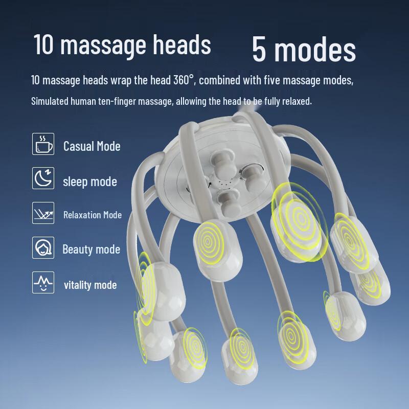 HEZHENG Wireless Octopus Head & Scalp Massager