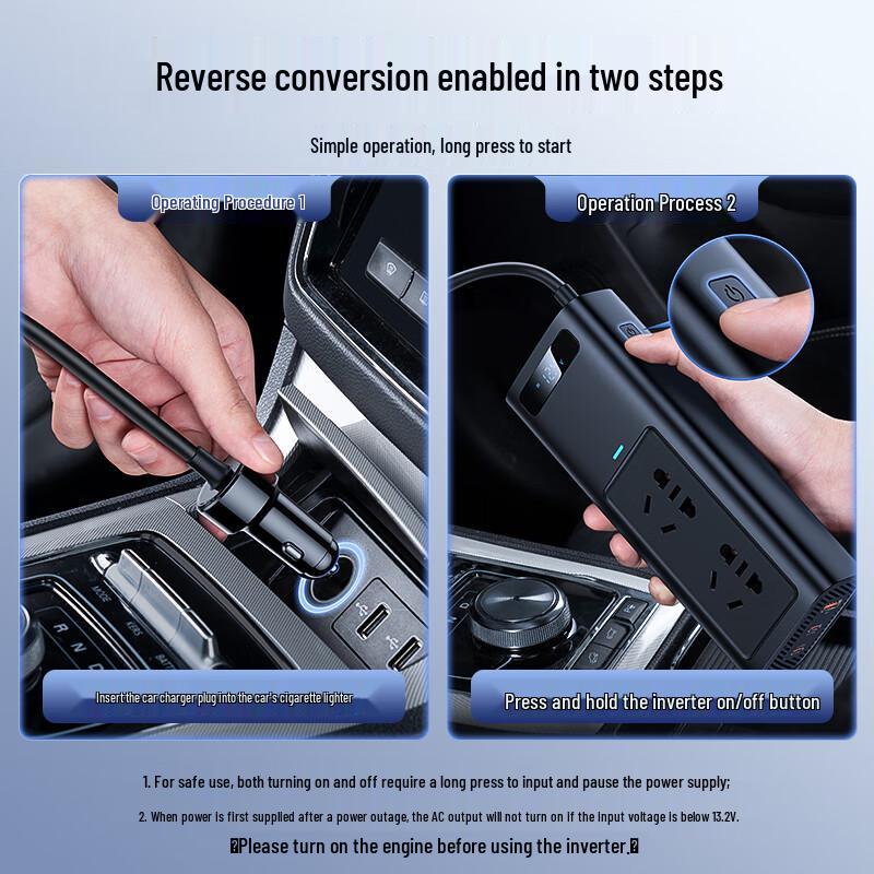 Baseus Smart Temp Control Car Power Inverter Charger