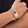Vnox Personalisierte Foto-Namensarmband für Männer Frauen, Kostenlose Gravur Individuell Graviertes Edelstahl ID Armband, Elastisches Armband