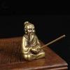Antique Bronze Taoism Lao-Tse Soothe The Nerves Statue Pure Copper Buddha Figurines Ornaments Incense Burner Household Decor