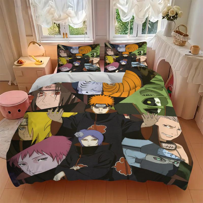 Naruto Characters Collage Print 3Pcs Bedding Setduvet Cover With 2 Bedropillowcase Home Birthday Gift