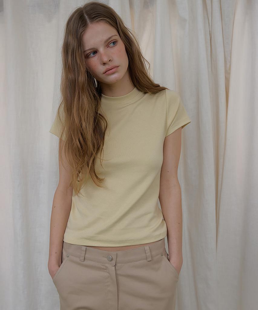 Lonkeu Essentiel Slim Span Half Sleeve T-Shirt (Butter Yellow)