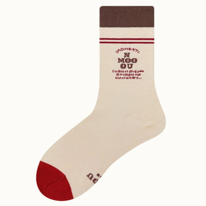 NMOO.OU NMOO.OU_S34_NMOO SIGNATURE SOCKS_beige