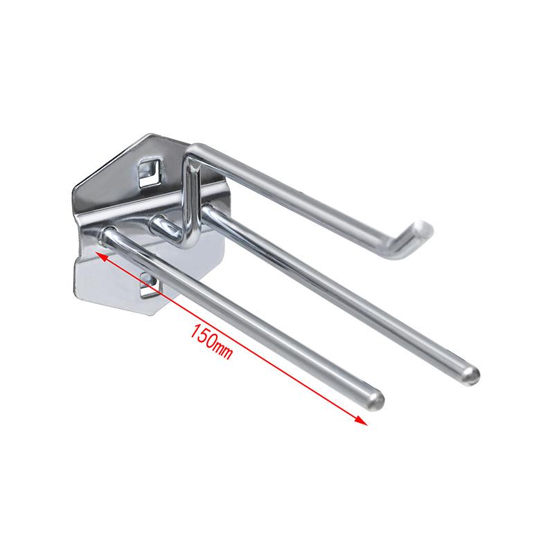 Panou Perforat Metalic cu Găuri Pătrate, Raft pentru Scule cu Cârlige pentru Șurubelnițe