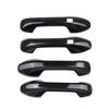 Car Exterior Door Handle Cover Trim Fit For Hyundai Palisade     Black Carbon Fiber Style ABS