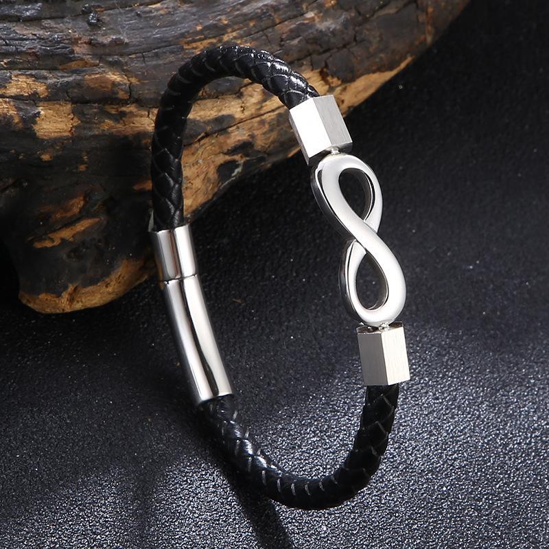 2026 Europe, America, Versatile Fashion Infinite 8-character Bracelet, Men s Jewelry 16.5CM
