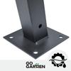 Mast Pole Base Screwed To Concrete Mounting Anchor Foot 120x120
