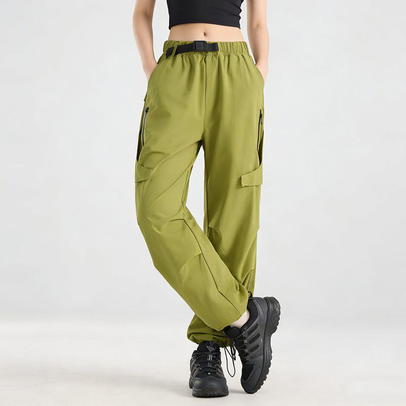 Unisex American High Street Parachute Pants: Summer Thin, Casual, Straight-Leg Outdoor Sports Wear for Men & Women.