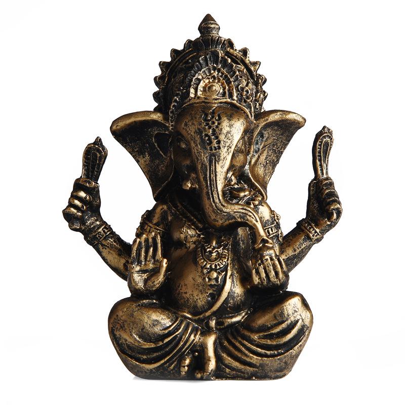Mingze Kunstharz Sandstein Ganesh Ornament - Elefantengott Wohnkultur Geschenk