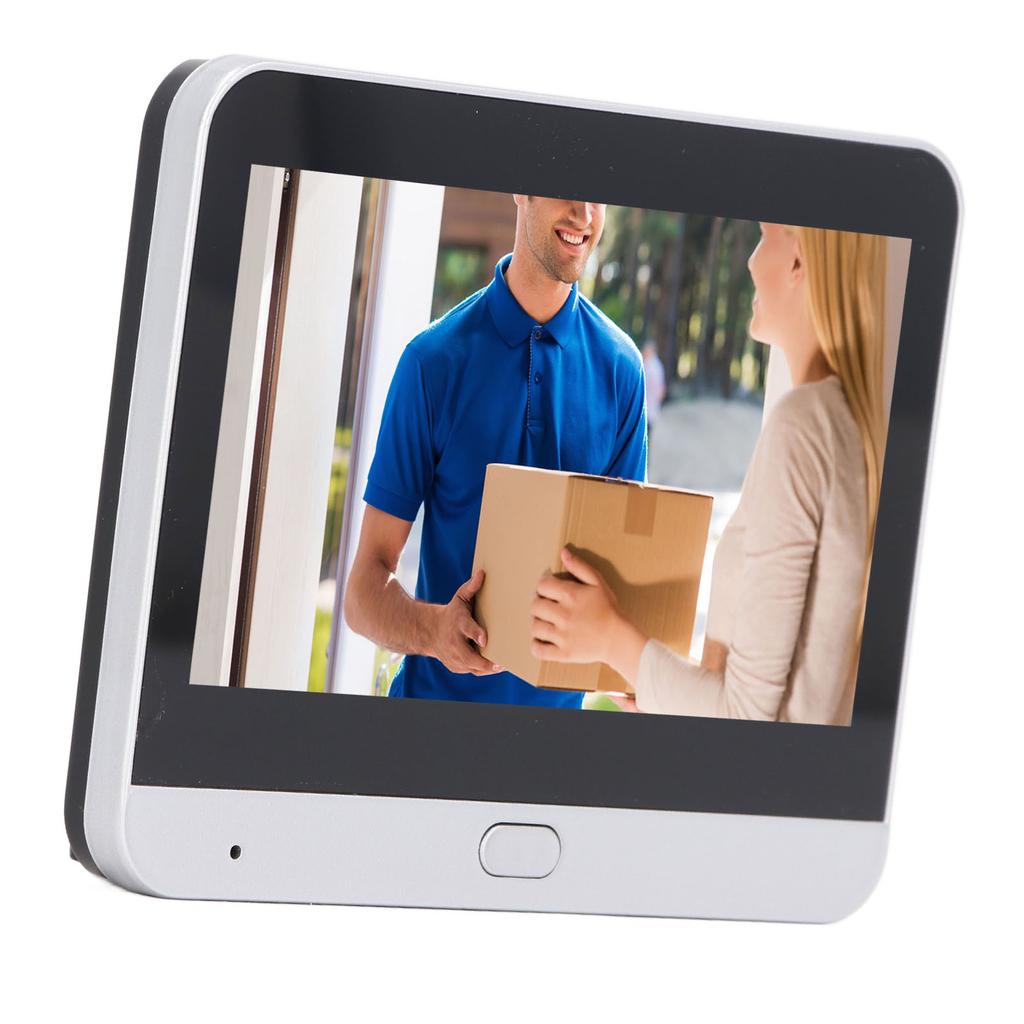 Smarte Video-Türklingel 4,3 Zoll 1080P Drahtlos 2-Wege-Intercom PIR-Bewegungserkennung Wiederaufladbar WiFi