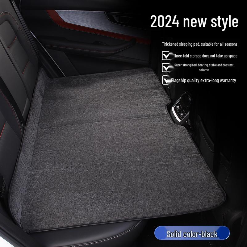 Universal Dual-Use Car Rear Seat Sleeping Pad - Self-Inflating, Foldable, Thickened for Camping and Travel