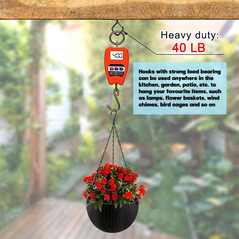 Crochets de suspension carrés, 12 pièces, crochets Anti-chute pour bonsaï avec boucles de sécurité pour guirlandes lumineuses en corde de bonsaï