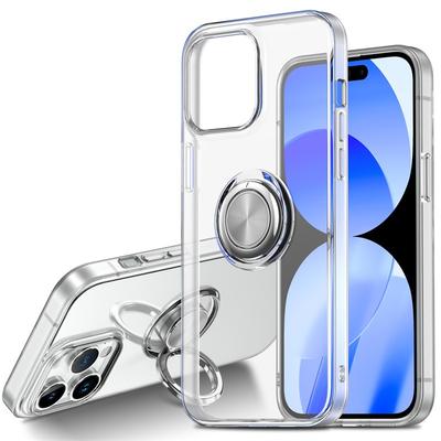 Anwendbar auf iPhone15 Transparente Handyhülle Apple 14 Ringhalterung 13Pro Max Sturzsicher Vollabdeckung Weiche Hülle XR