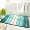 Striped Bathroom Thickened Floor Mat Long Hair Anti-fouling Anti-slip Mat Super Absorbent Floor Mat Soft Skin-friendly Mat