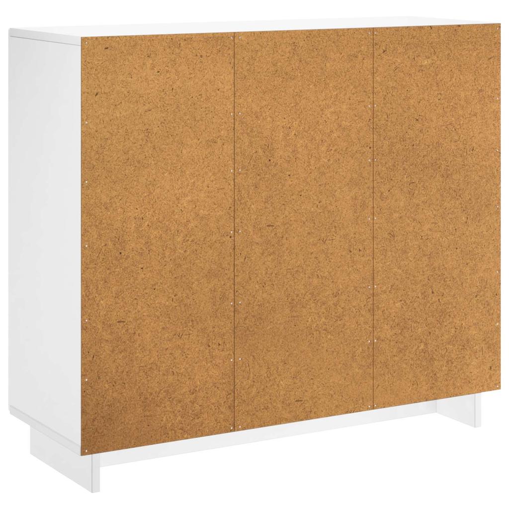 High Gloss White Sideboard 85.5 X 31 X 75 Cm Engineered Wood