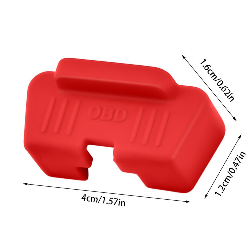 OBD Cover Lock Waterproof Vehicles Lid OBD Protector Silicone Protective Sleeve Car OBD silicone protective cover красный