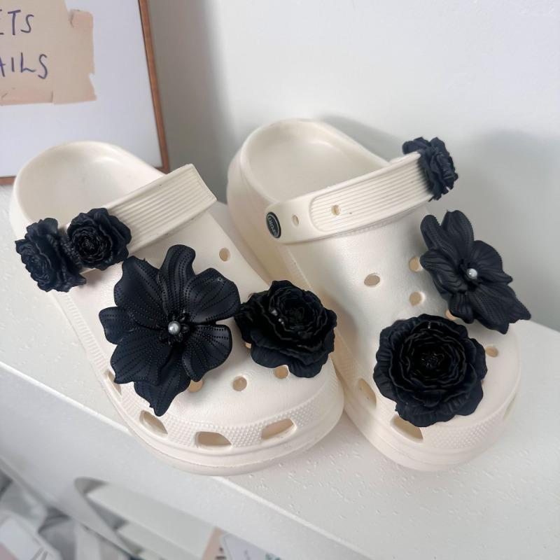 

20 шт. модные подвески для обуви набор аксессуаров дырка пряжка для обуви новый костяной белый букет DIY 3D украшения для обуви дети женщина девушка подарок