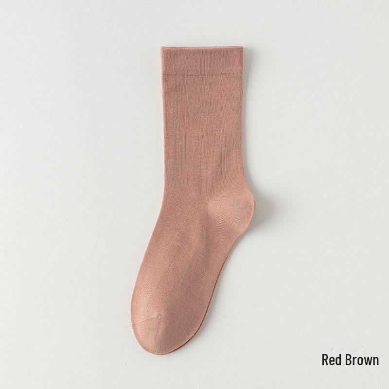 Wadenlange Socken aus Baumwollgarn für Damen – ohne Knochen, vielseitig für alle Jahreszeiten