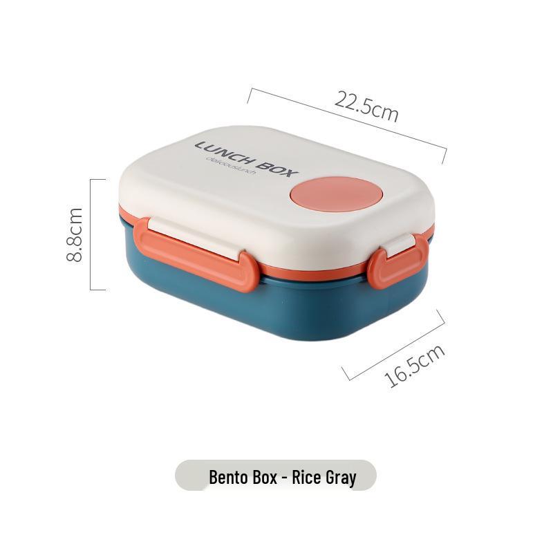 

Three-Compartment Insulated Lunch Box with Cutlery - Microwaveable and Sealed Meal Container