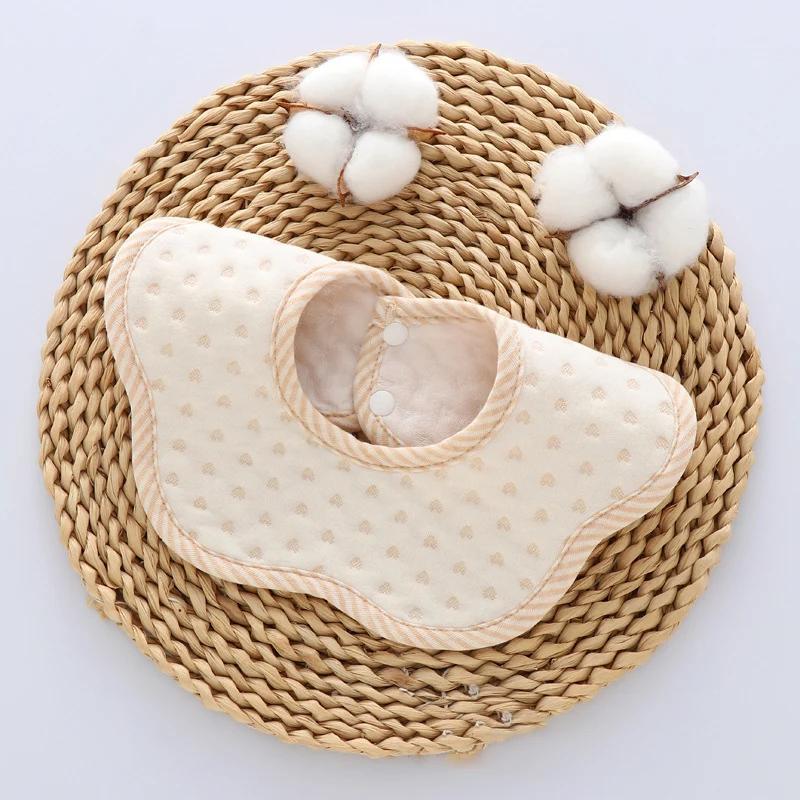Neugeborenes Baby Farbe Baumwolle Einfache Baumwolle Warm Speicheltuch Lätzchen 360 Grad Baby Blütenblatt Lätzchen Männliches und Weibliches Baby Fütterungs Schürze Lätzchen