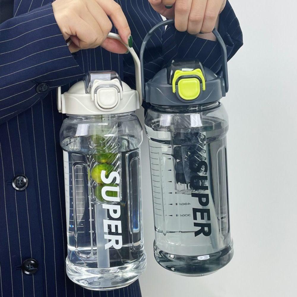 Bounce Lid Sports Water Bottle PC Large Capacity Sports Kettle Camping Drinking Tool