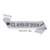 Graduation Decoration Class Of 2025 Satin Sash Glitter Black Blue Congratulation Graduation Party Decoration Supplies