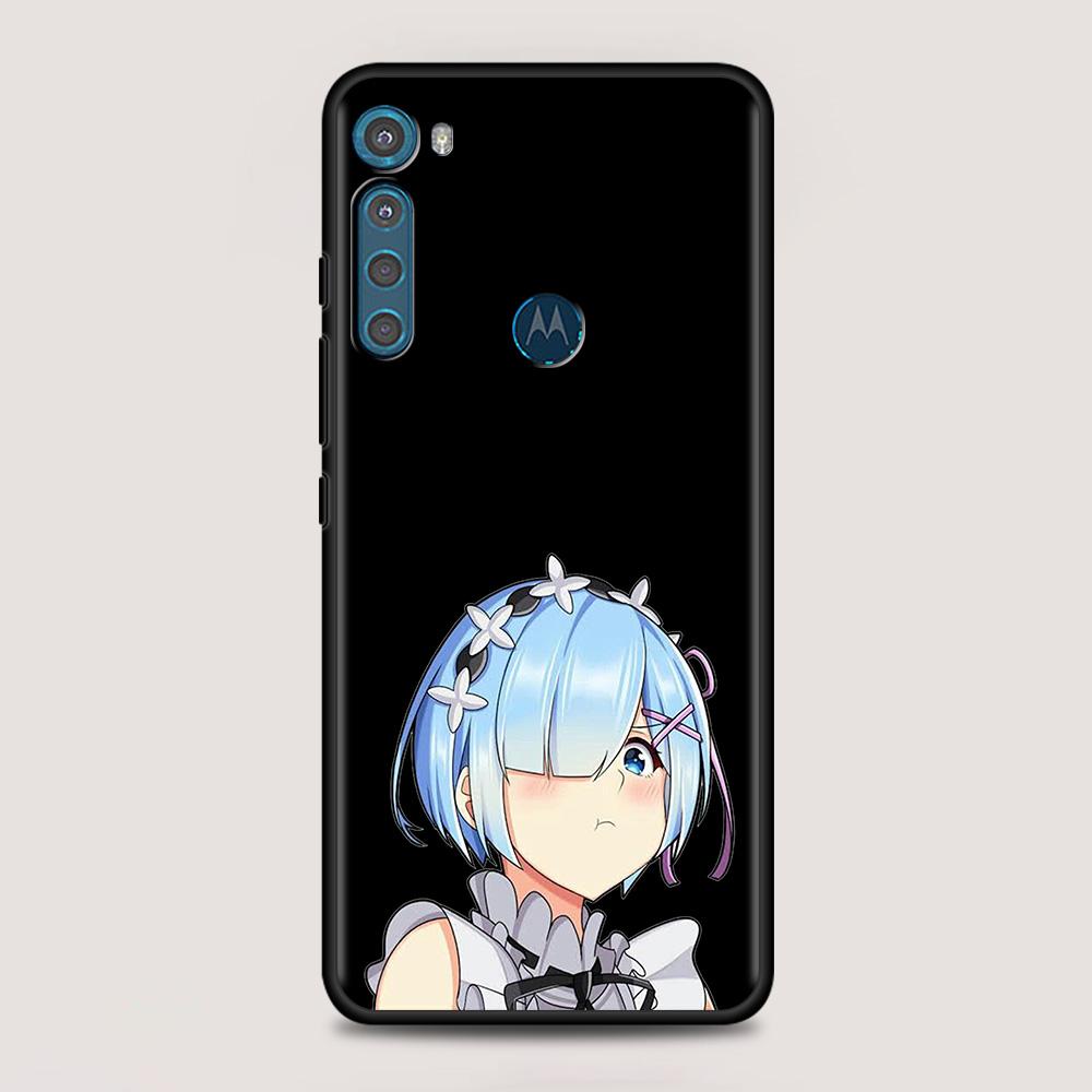 Cartoon Cute Anime Girl Case For MOTO One Fusion Plus G60 G50 G40 G30 G20 G10 G9 G8 Power Lite E6s Edge 20 Pro G Stylus
