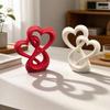 Lovers Gifts Car Interior Ornament 3D Printed Hollow Heart Models Double Heart Ornament  Desk Decor