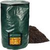Sealed Compost Bin Bag Zippered Lid Refuse Composter Waste Collector Yard Garbage Bag  Grower