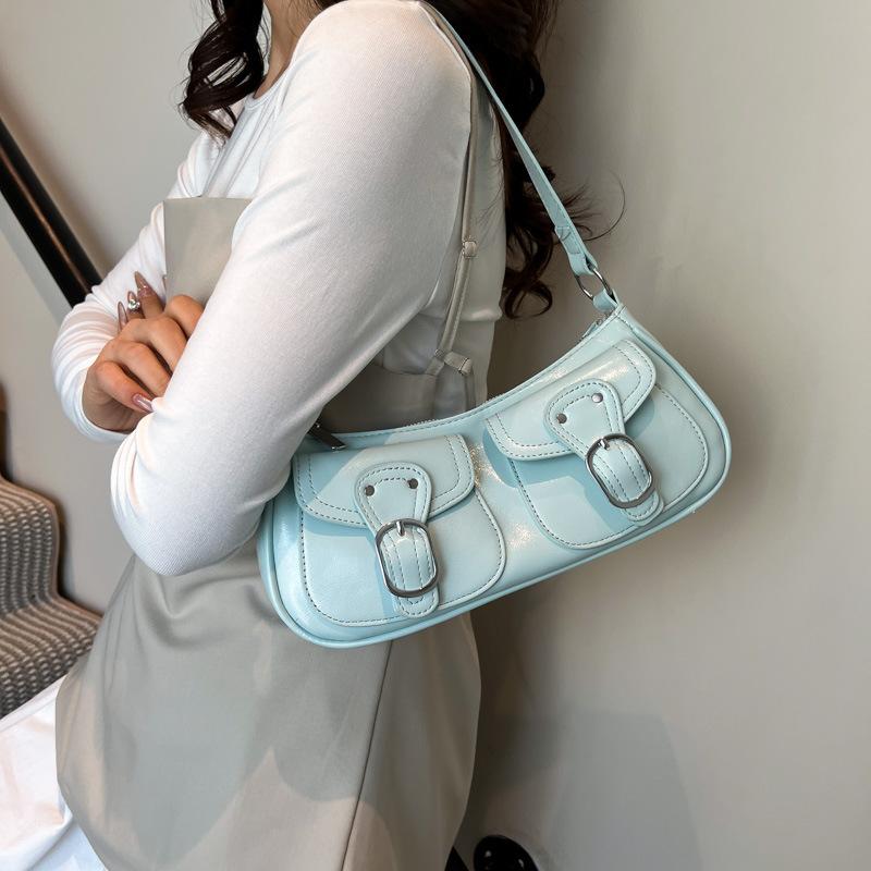 

Niche design foreign style underarm bag women s 2025 summer new Korean version fashion personalized Spice Girl crossbody shoulder bag синий