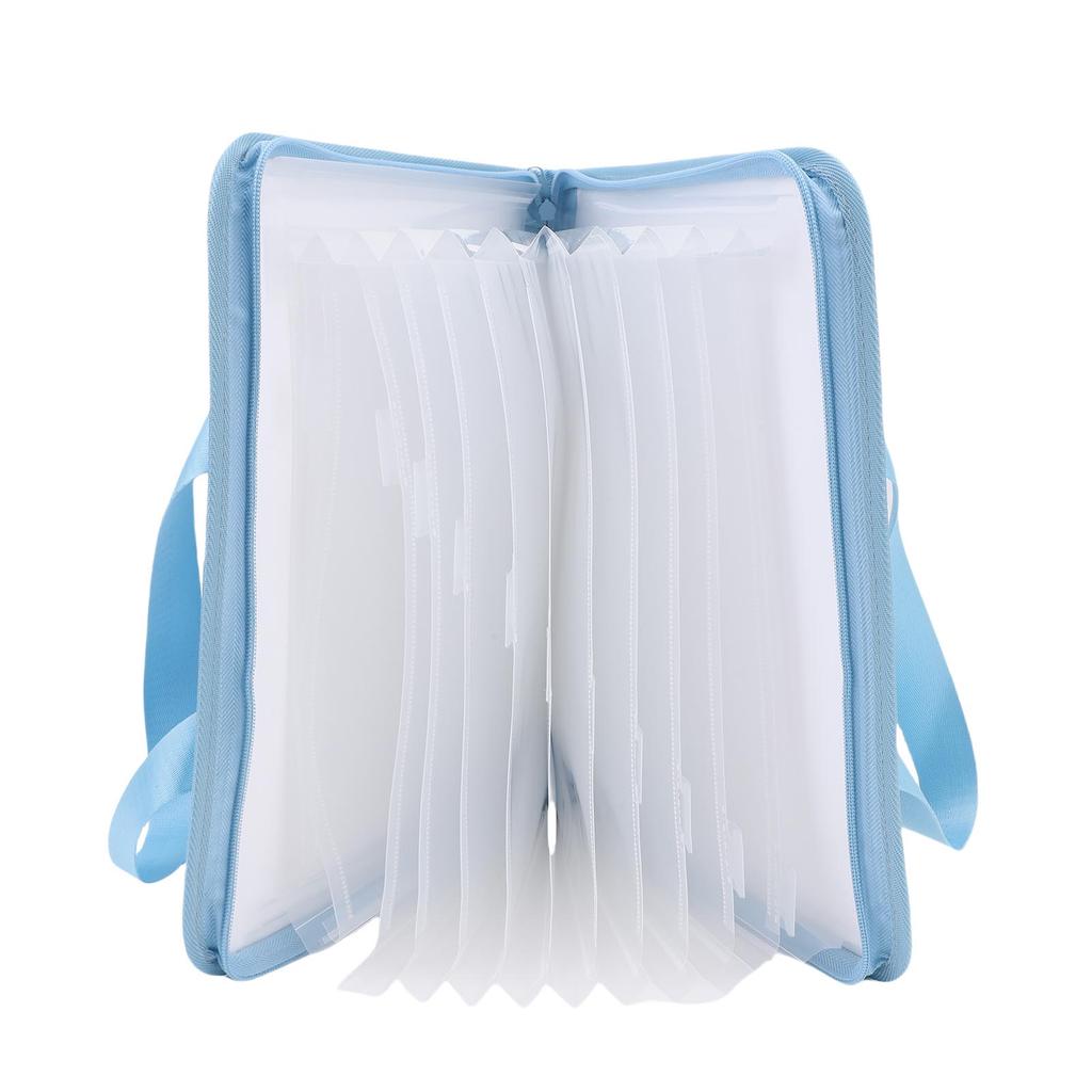 Accordion File Organizer 13 Pockets Portable Expandable Canvas Document Folder with Handle Water Proof for Letter A4