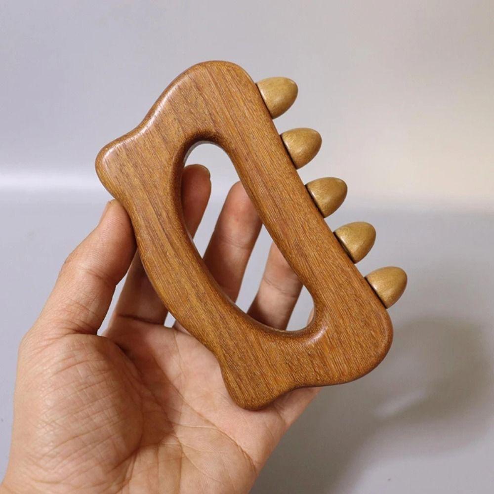 Comfortable Grip Wooden Meridian Brush Multi-purpose Body Sculpting Tool  Lymphatic Drainage