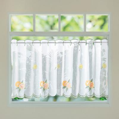 Tenda corta antistrappo, forte filtraggio della luce, asciugatura rapida, effetto drappeggio, ricamo fine, garza per finestra, accessorio per camera da letto