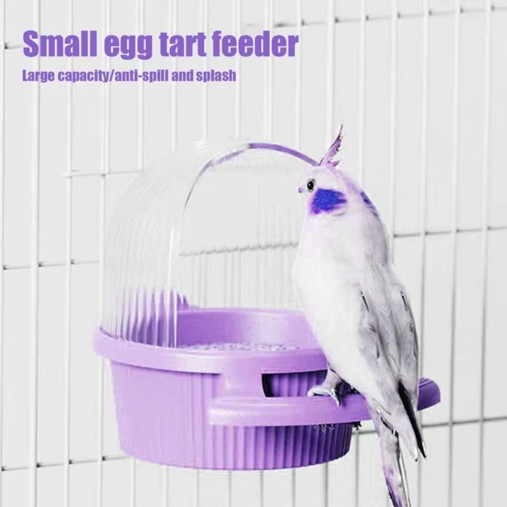 with Lid Parakeet Anti-Splash Food Box Hanging Parrot Food Trough Bird Feeder Dispenser  Bird