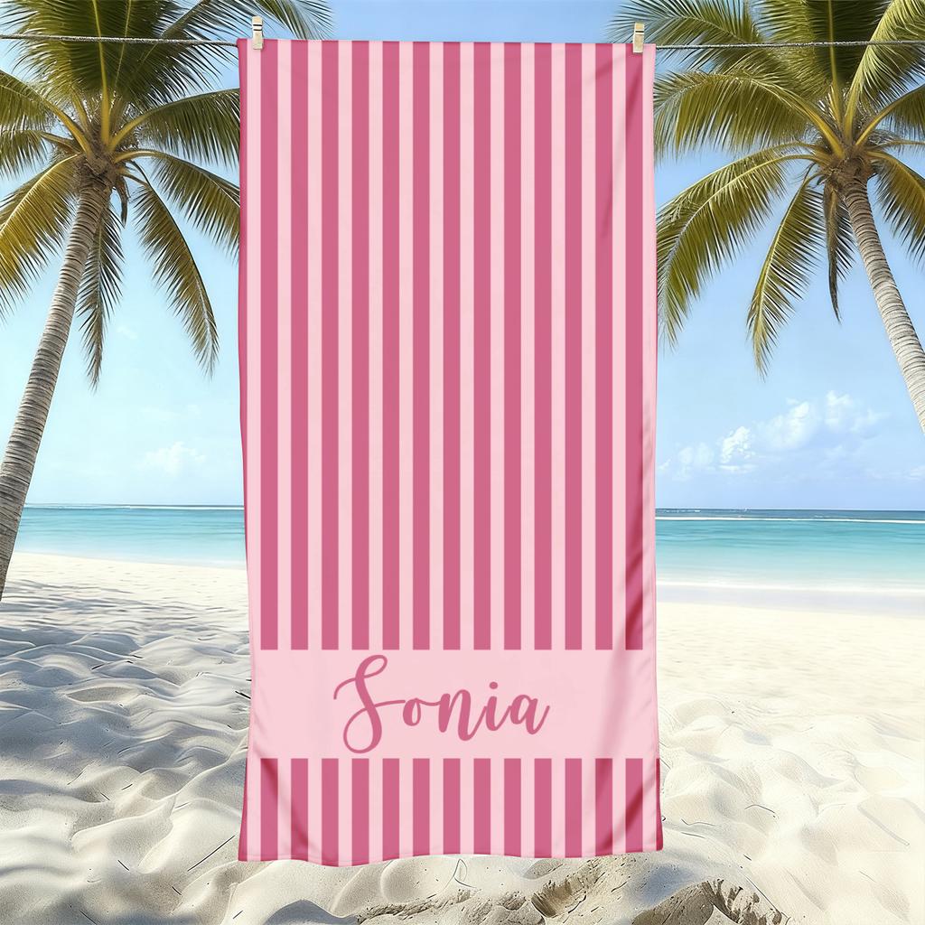1pc Custom Name Beach Towel Personalized Microfiber Towel for Wedding Party Souvenir for Beach Swimming Bath Yoga Seaside