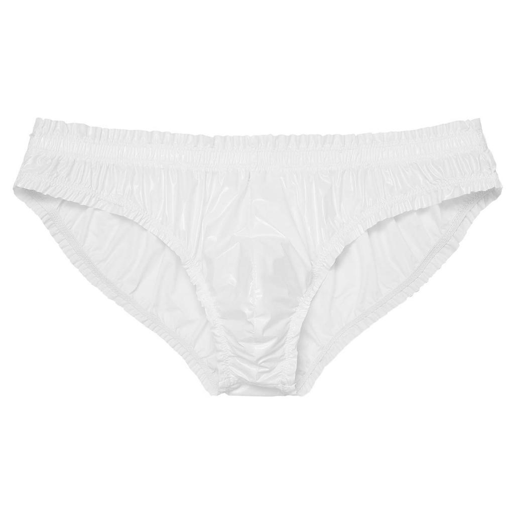 Mens Waterproof Briefs Low Rise Elastic Waistband Bulge Pouch Swim Underwear for Pool Parties