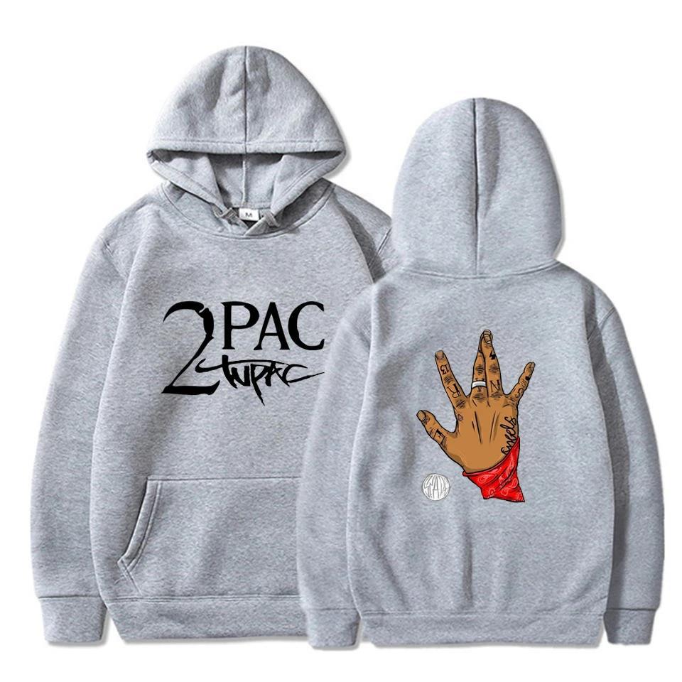 Gangsta Rap 2Pac Hoodies Sänger Grafikdruck Sweatshirts für Fans Lässige Langarm Kleidung für Männer/Frauen Sudaderas Hoody