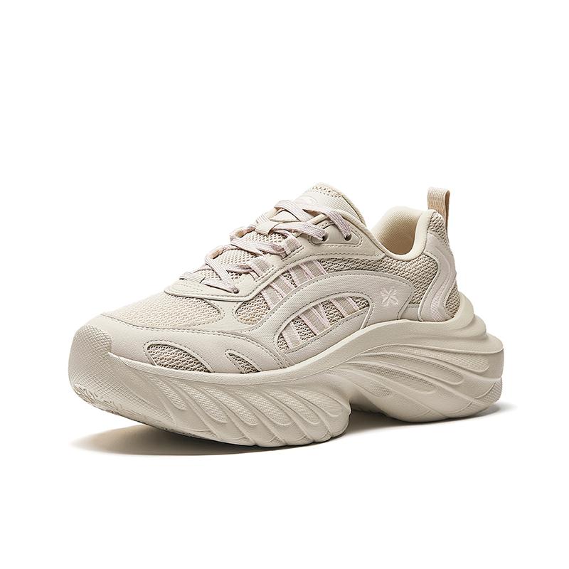 Anta Firework Abrasion Resistant Slip Resistant Low top Casual Shoes Women's Chalk/Lotus Gray 922538882-4