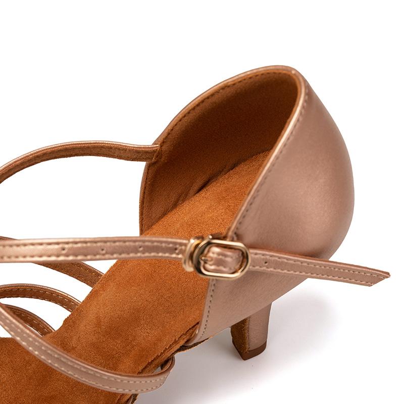 Fashion Girls Women's Latin Tango Waltz ChaCha Ballroom Standard Dance Shoes Ball Party PU Leather Dance Shoes Heel 8cm