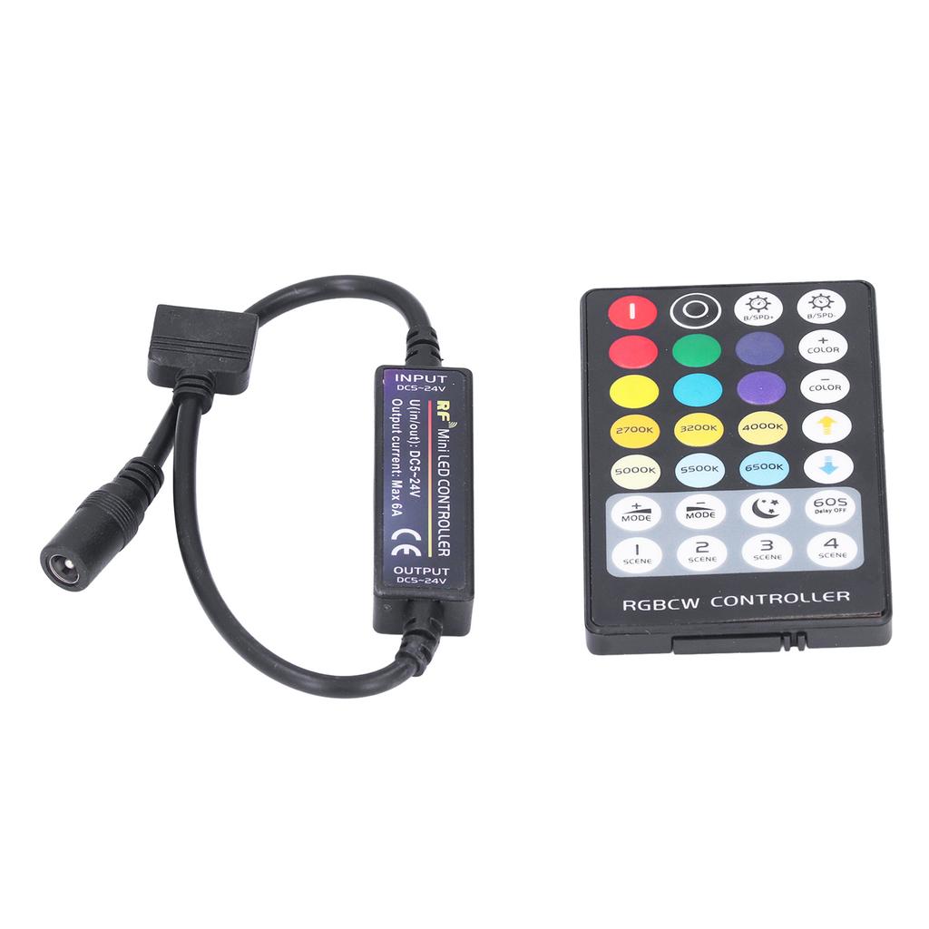 LED Controller Drahtlos RF 5 in 1 Mini Full Touch LED Lichtleiste 28 Tasten RGB CCT Controller