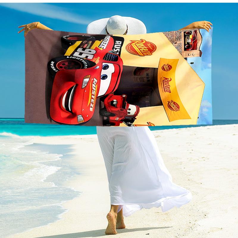 1pc Cars Movie Characters beach towel,quick drying absorbent beach towel,outdoor sports swimming beach towel,Soft and comfortable Y71811
