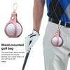 Bolsa para Bola de Golfe com Clipe para Calças, Cesta de Couro Sintético, Antiderrapante, Suporte Portátil para Bola de Golfe, Fivela de Metal, Organizador de Golfe, Porta-Bolas de Golfe