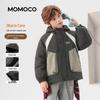 MOMOCO Boys' Hooded Color-Block Padded Winter Windbreaker