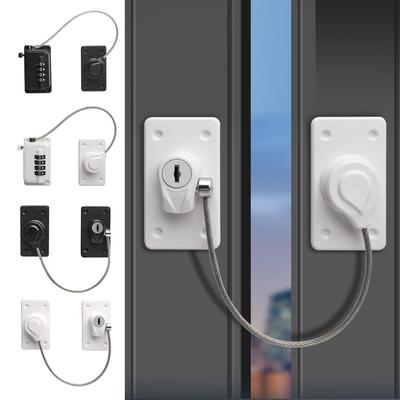 Anti-pinch Hand Safety Lock No Drilling Unisex Protection Cabinet Lock Adjustable Window Digital Password Lock for Home