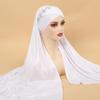 Muslim Women Instant Hijab with Diamonds Turban Pull On Ready Wear Scarf Islam Shawl Amira Scarves Stole Headscarf Wrap Headband