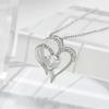 Women Necklace Rhinestone Hollow Heart Pendant Neck Decoration Jewelry Adjustable Prom Party Dating Clavicle Necklace